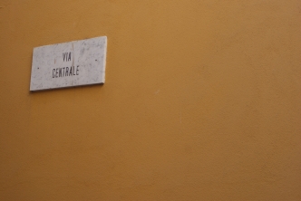 Street sign in Italy